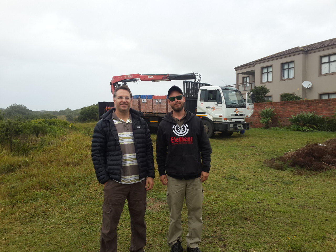 Steve and Nick at site handover