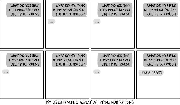 Typing Notifications - xkcd